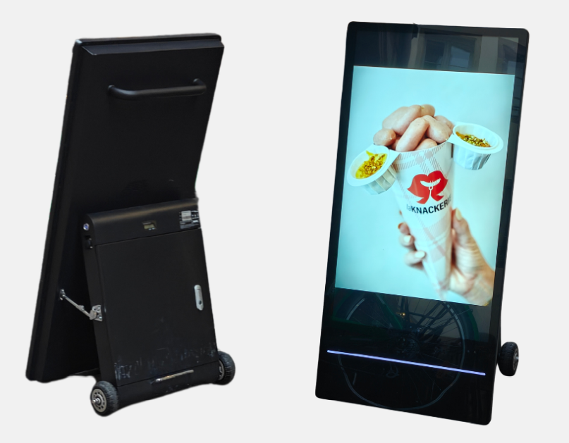 Outdoor en indoor digitaal stoepbord